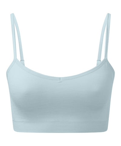 Womens TriDri® recycled seamless 3D fit multi-sport flex bra | sky blue melange
