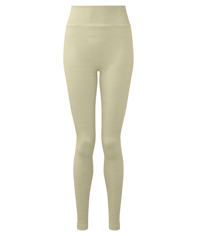 Womens TriDri® recycled seamless 3D fit multi-sport flex leggings | sage green melange