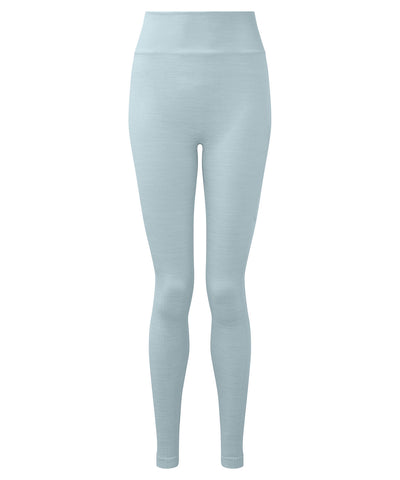 Womens TriDri® recycled seamless 3D fit multi-sport flex leggings | sky blue melange