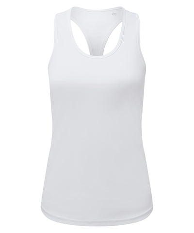 Womens TriDri® recycled performance slim racerback vest | white