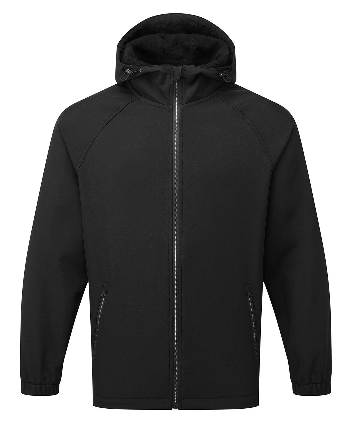 Hooded 2-layer softshell jacket | black