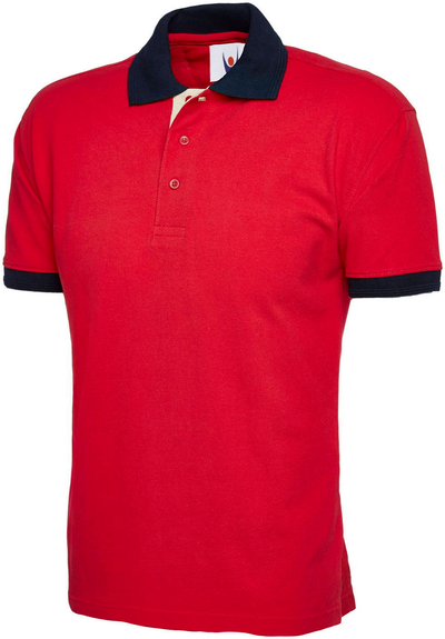 Contrast Poloshirt | Red