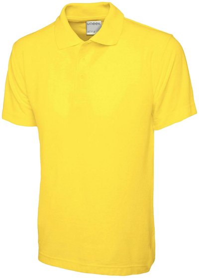Mens Active Cotton Poloshirt | Yellow