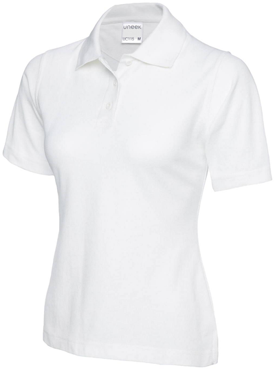 Ladies Active Cotton Poloshirt | White