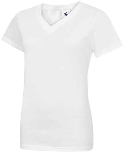 Ladies Classic V-Neck T-Shirt | White