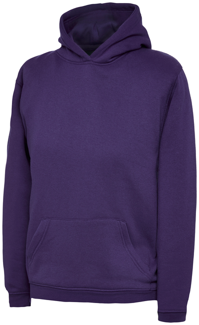 Childrens Classic Hooded Sweatshirt | Purple