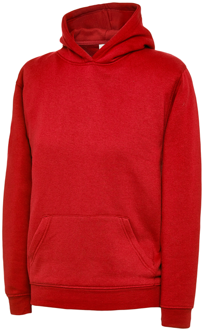Childrens Classic Hooded Sweatshirt | Red