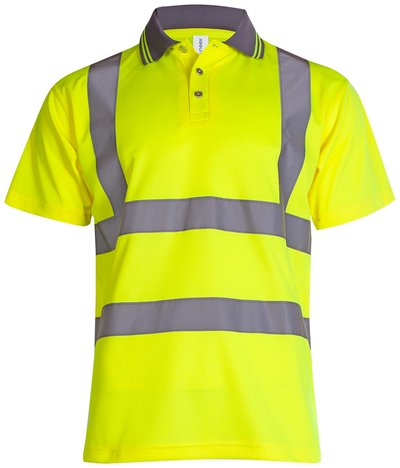 Hi Vis Short Sleeve Polo Shirt | Yellow
