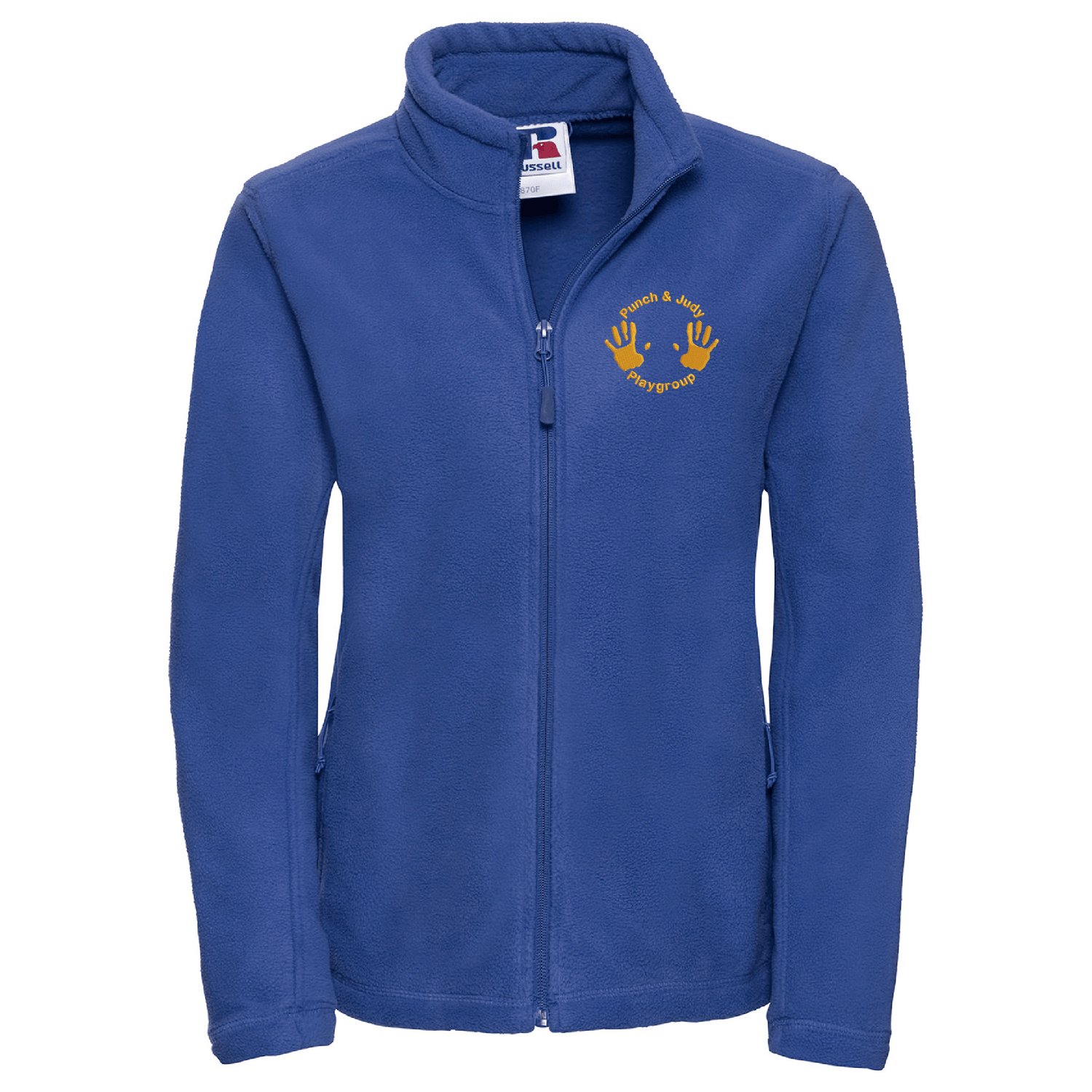 Punch and Judy Playgroup | Women's full-zip outdoor fleece | Bright Royal