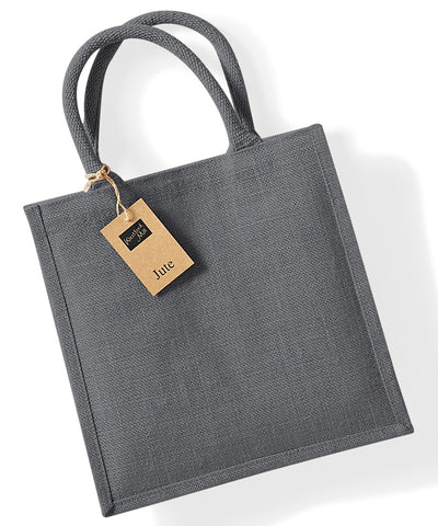 Jute midi tote | graphite grey/graphite grey