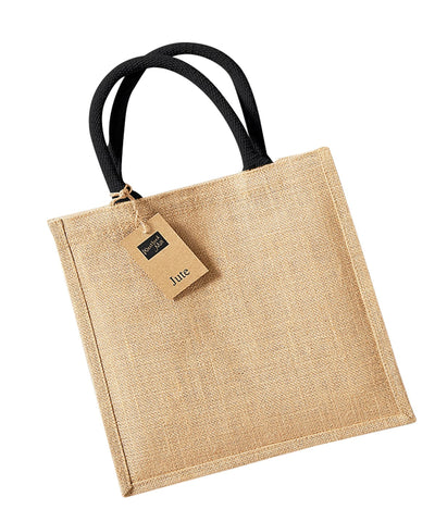 Jute midi tote | natural/black