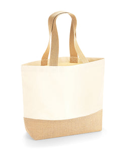 Jute base canvas tote | natural