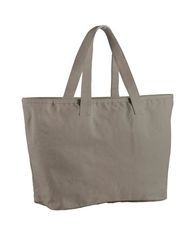 Oversized heavy duty canvas tote bag | mushroom