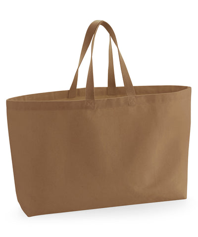 Oversized canvas tote bag | caramel