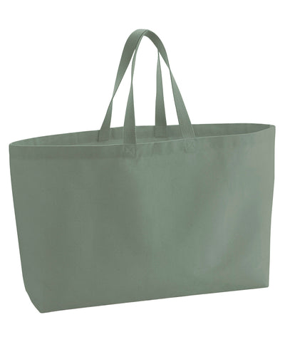 Oversized canvas tote bag | dusty green