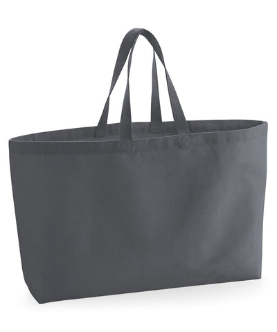 Oversized canvas tote bag | graphite grey