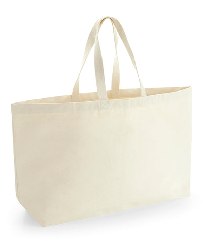 Oversized canvas tote bag | natural
