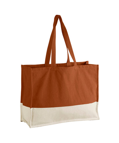 EarthAware® organic contrast shopper | pumpkin/natural