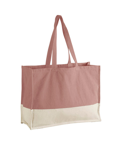 EarthAware® organic contrast shopper | rose/natural