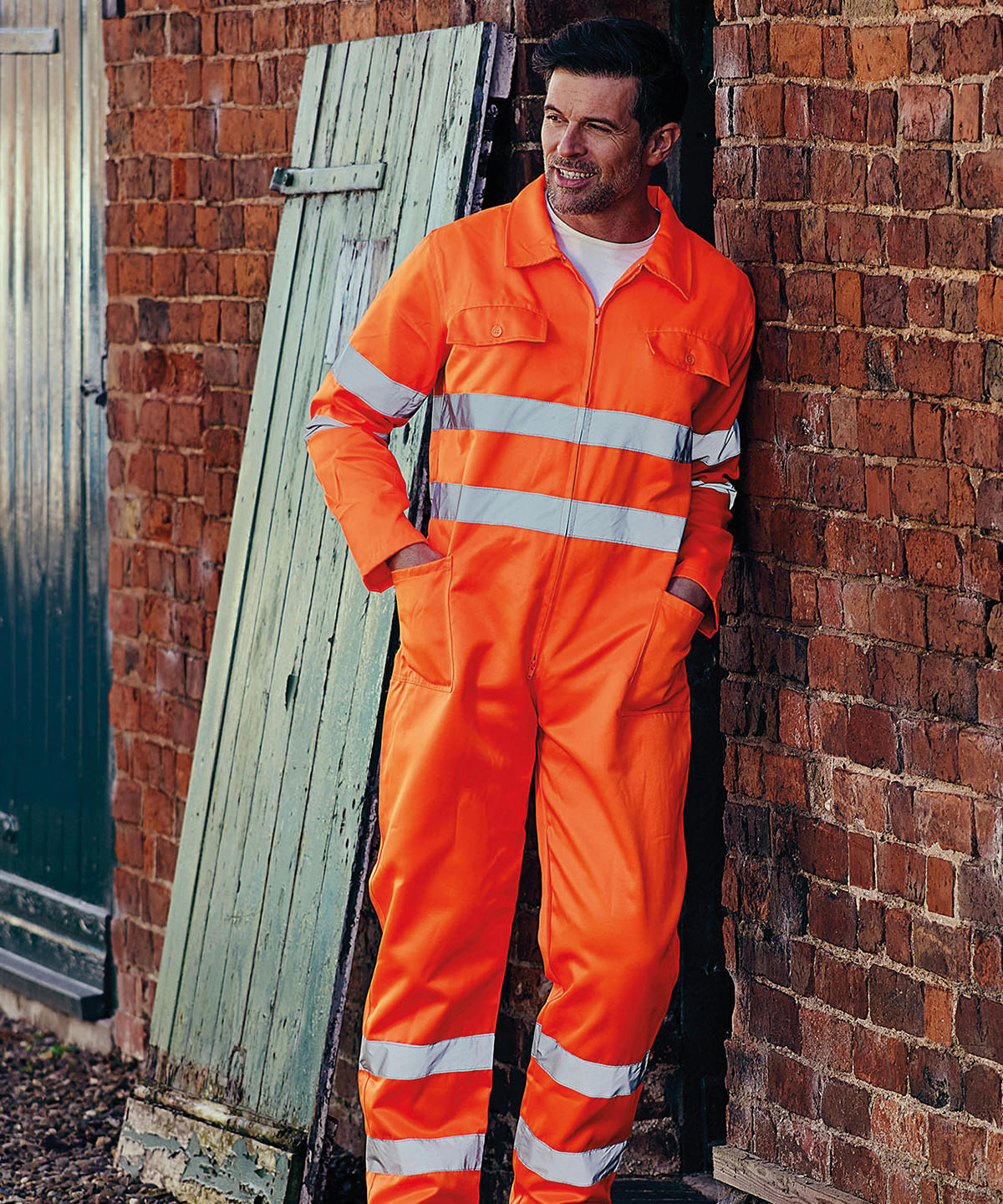 Hi-vis polycotton coverall (HV058) | Yellow