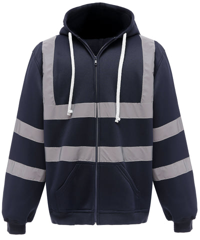 Hi-vis zip hoodie (HVK07) | navy