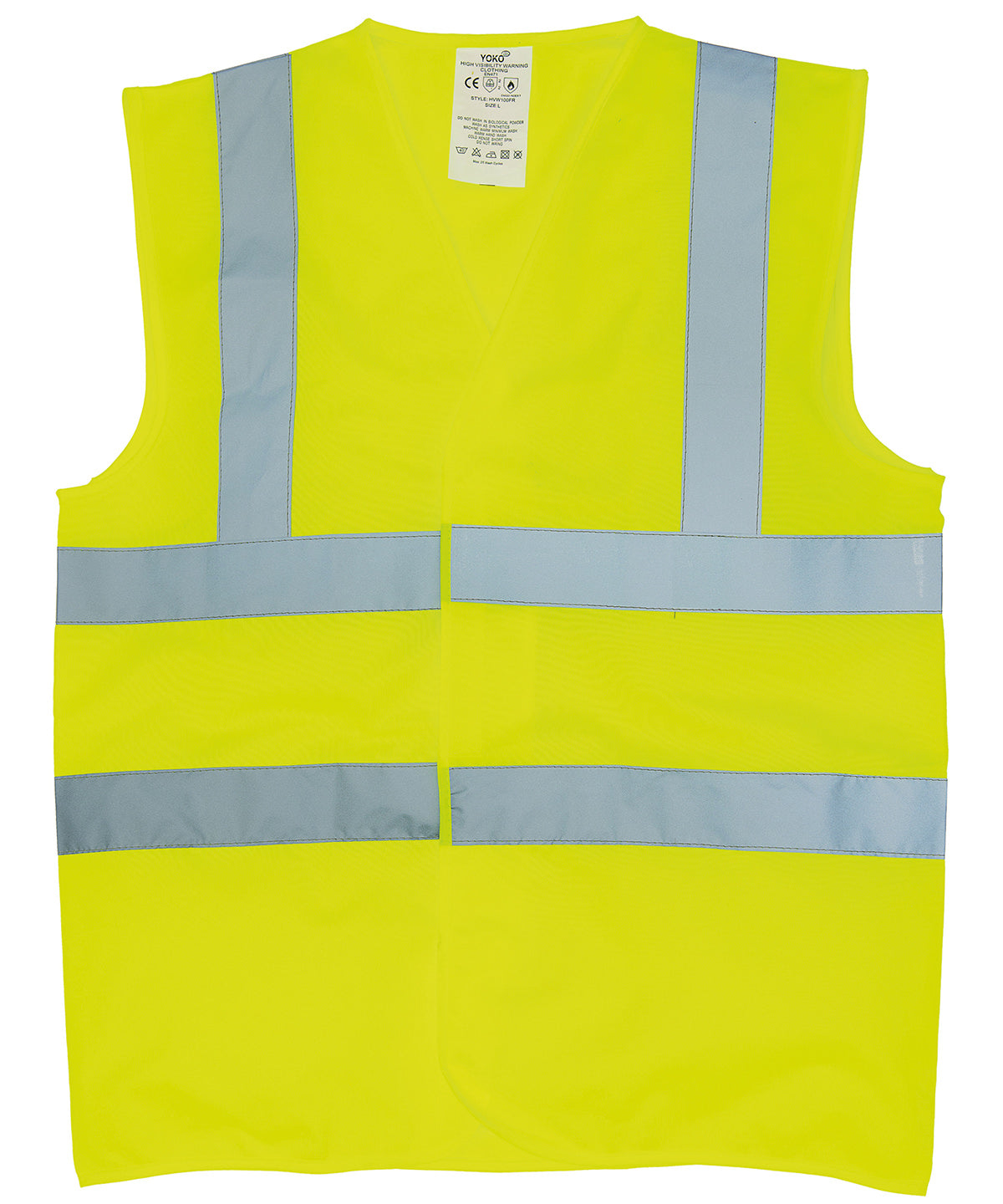 Flame-retardant hi-vis sleeveless waistcoat (HVW100FR) | yellow