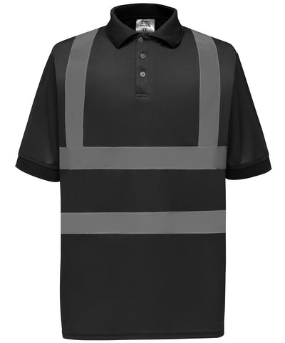 Hi-vis short sleeve polo (HVJ210) | black