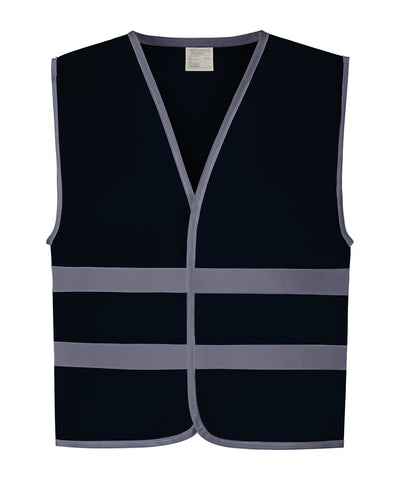 Hi-vis reflective border kids waistcoat (HVW102CH) | navy