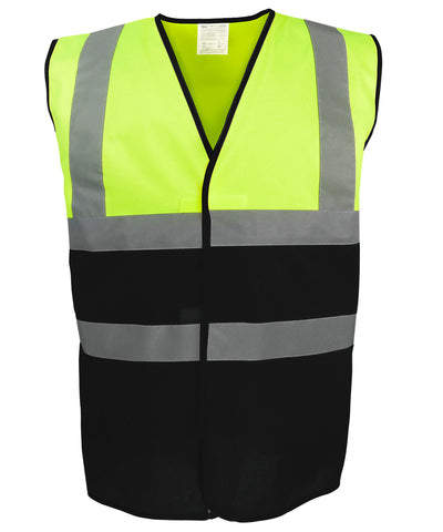 Hi-vis two-tone waistcoat (HVW122) | hi-vis yellow/black
