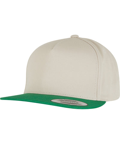 Classic 5-panel snapback (6007) | beige/green