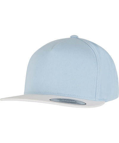 Classic 5-panel snapback (6007) | light blue/white
