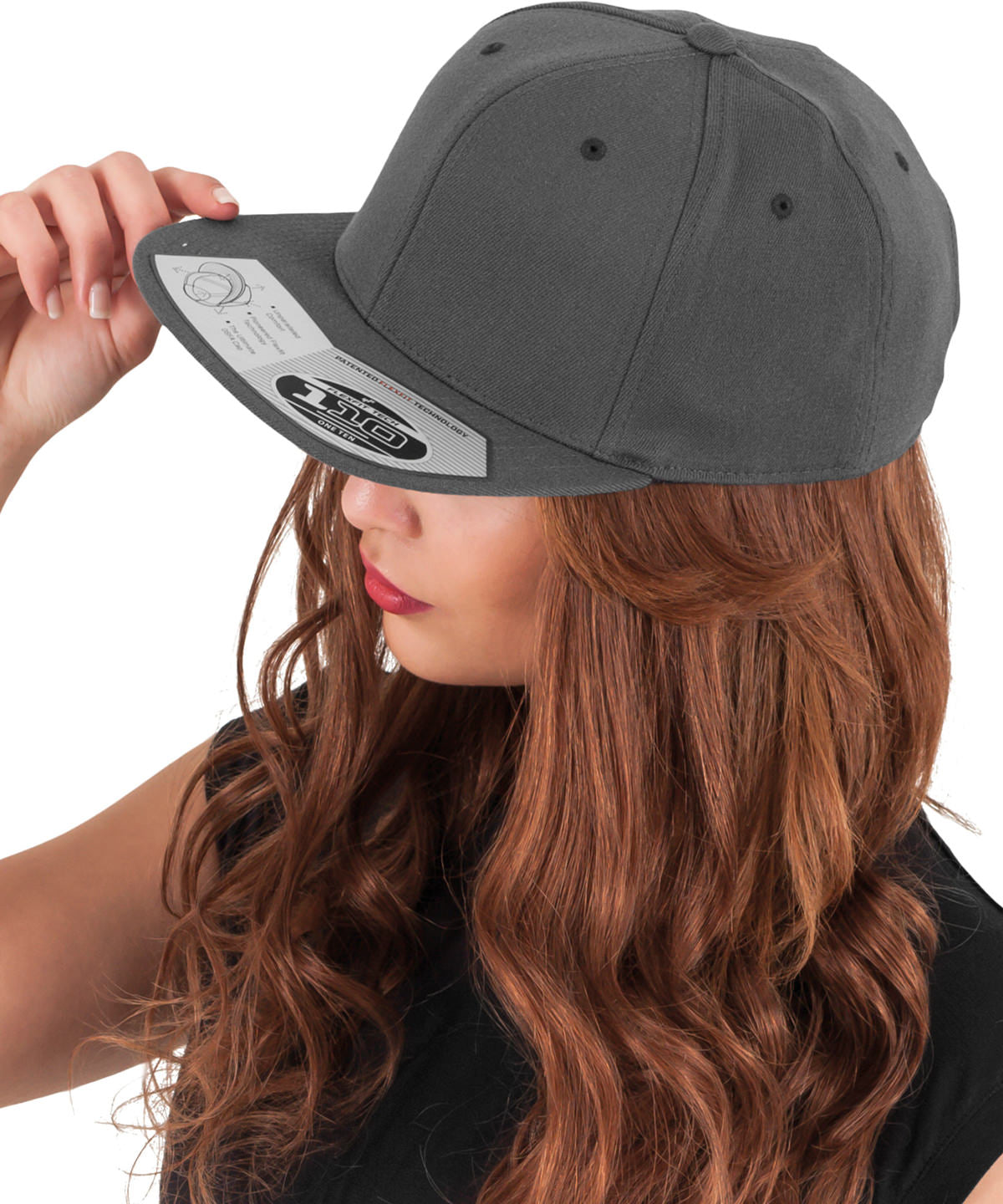 110 fitted snapback (110) | black