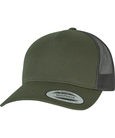 5-Panel retro trucker cap (6506) | chocolate chip/greyish brown