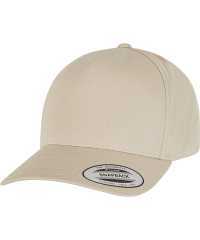 5-panel curved classic snapback (7707) | beige