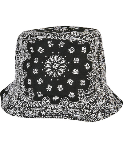 Bandana print bucket hat (5003BP) | black