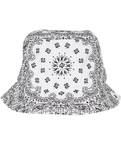 Bandana print bucket hat (5003BP) | white