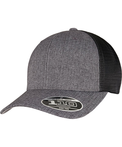 110 mesh 2-tone cap (110MT) | melange charcoal/black