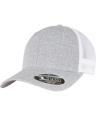 110 mesh 2-tone cap (110MT) | melange silver/white
