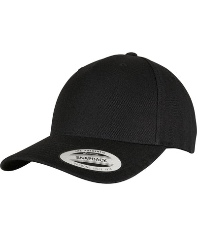 YP classics 5-panel premium curved visor snapback cap (5789M) | black