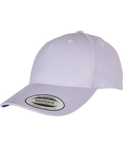 YP classics 5-panel premium curved visor snapback cap (5789M) | light purple