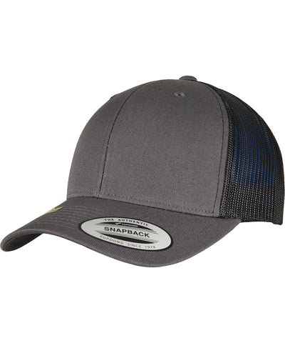 YP classics recycled retro trucker cap 2-tone (6606RT) | charcoal/black