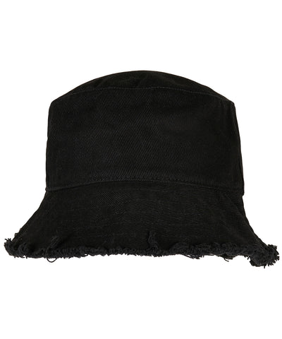 Open edge bucket hat | black