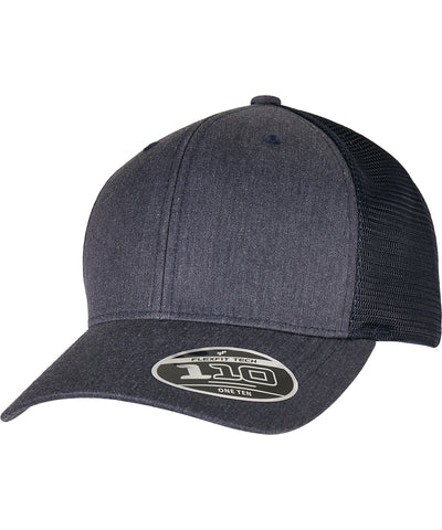 110 Flexfit melange trucker (110PT) | heather/navy