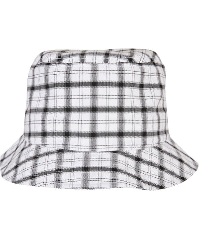 Check bucket hat (5003C) | white/grey