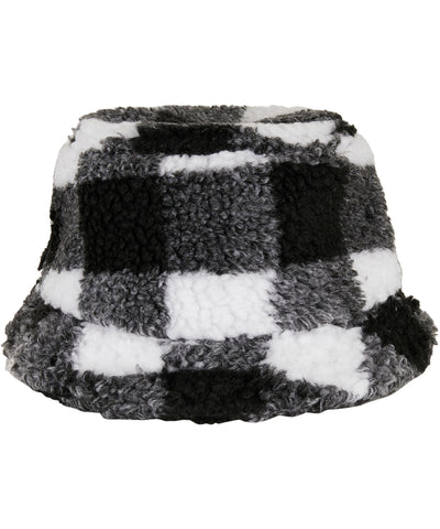 Sherpa check bucket hat (5003SC) | white/black