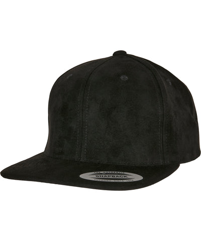 Imitation suede leather snapback (6089SU) | black