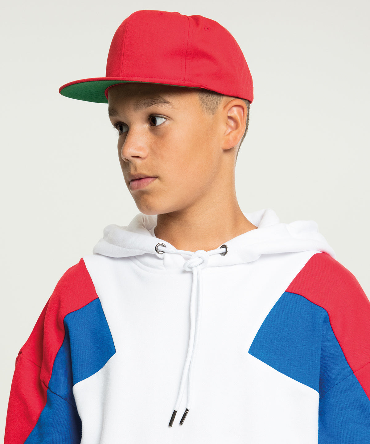 Pro-style twill snapback youth cap (6308) | white