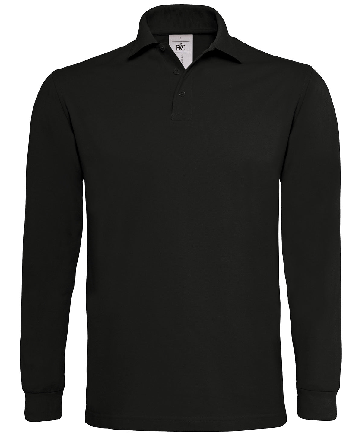B305L B&C Collection Black B&C Heavymill long sleeve