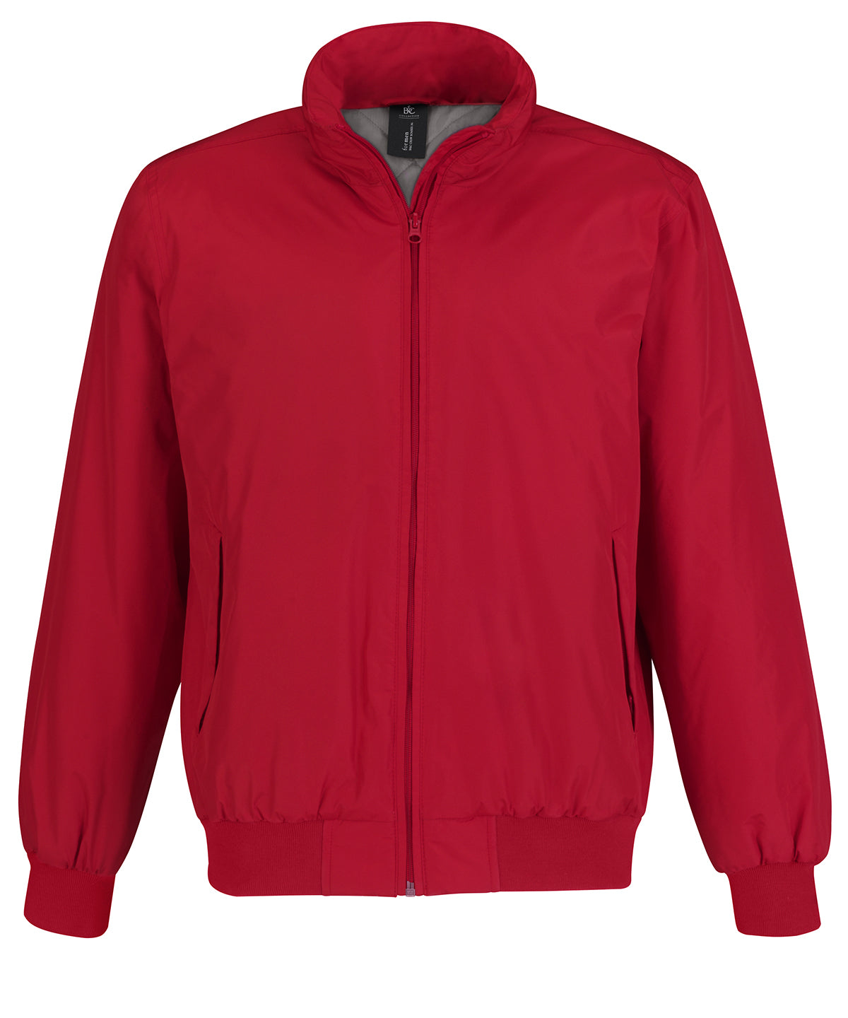 BA655 B&C Collection Red/Warm Grey Lining B&C Crew bomber /men
