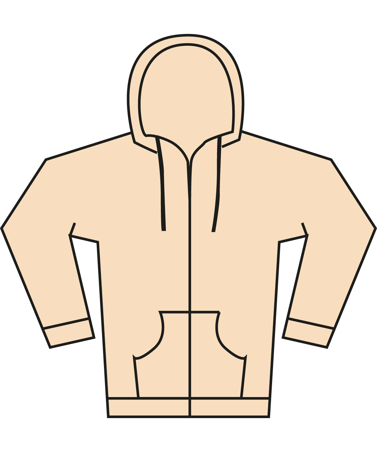 Adult full-zip hooded sweatshirt